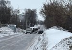 В Рыбном на улице Прогресса перевернулся автомобиль